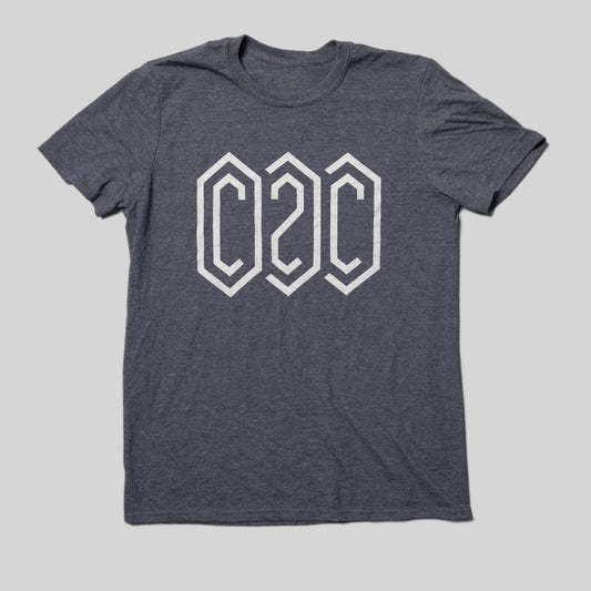 C2C - T-shirt - Basic Navy Blue Chiné